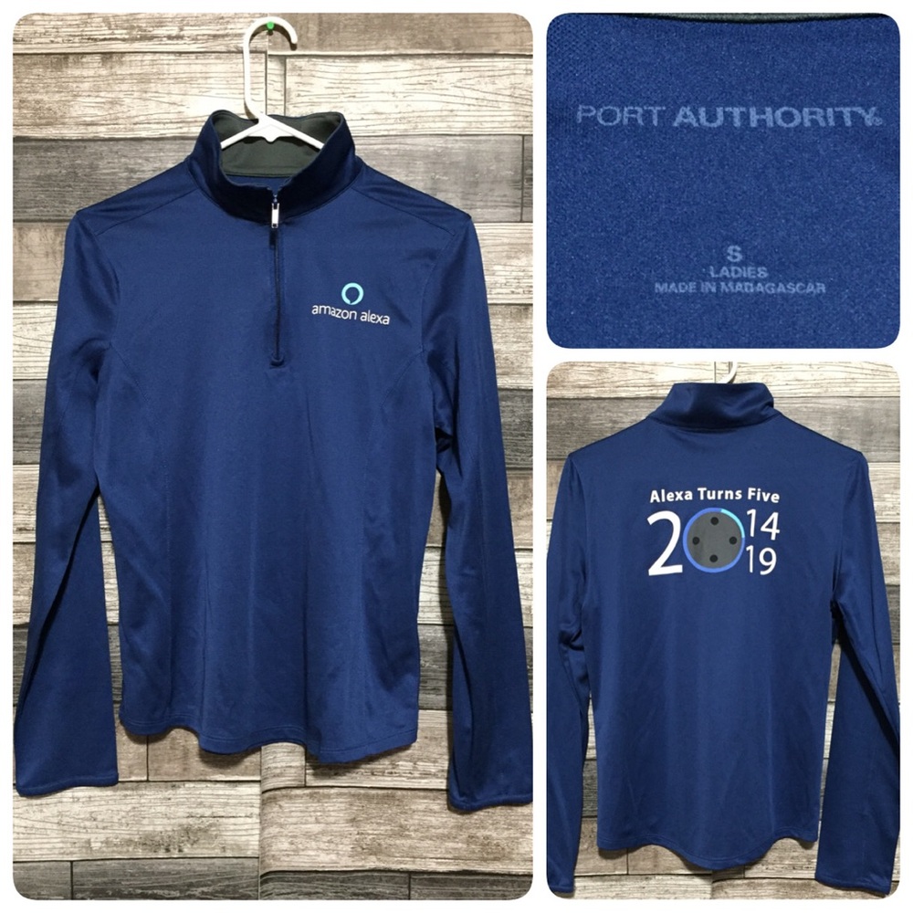 Port Authority Amazon Alexa 1/4 Zip Shirt Women’s S Blue Alexa Turns 5 2014-2019